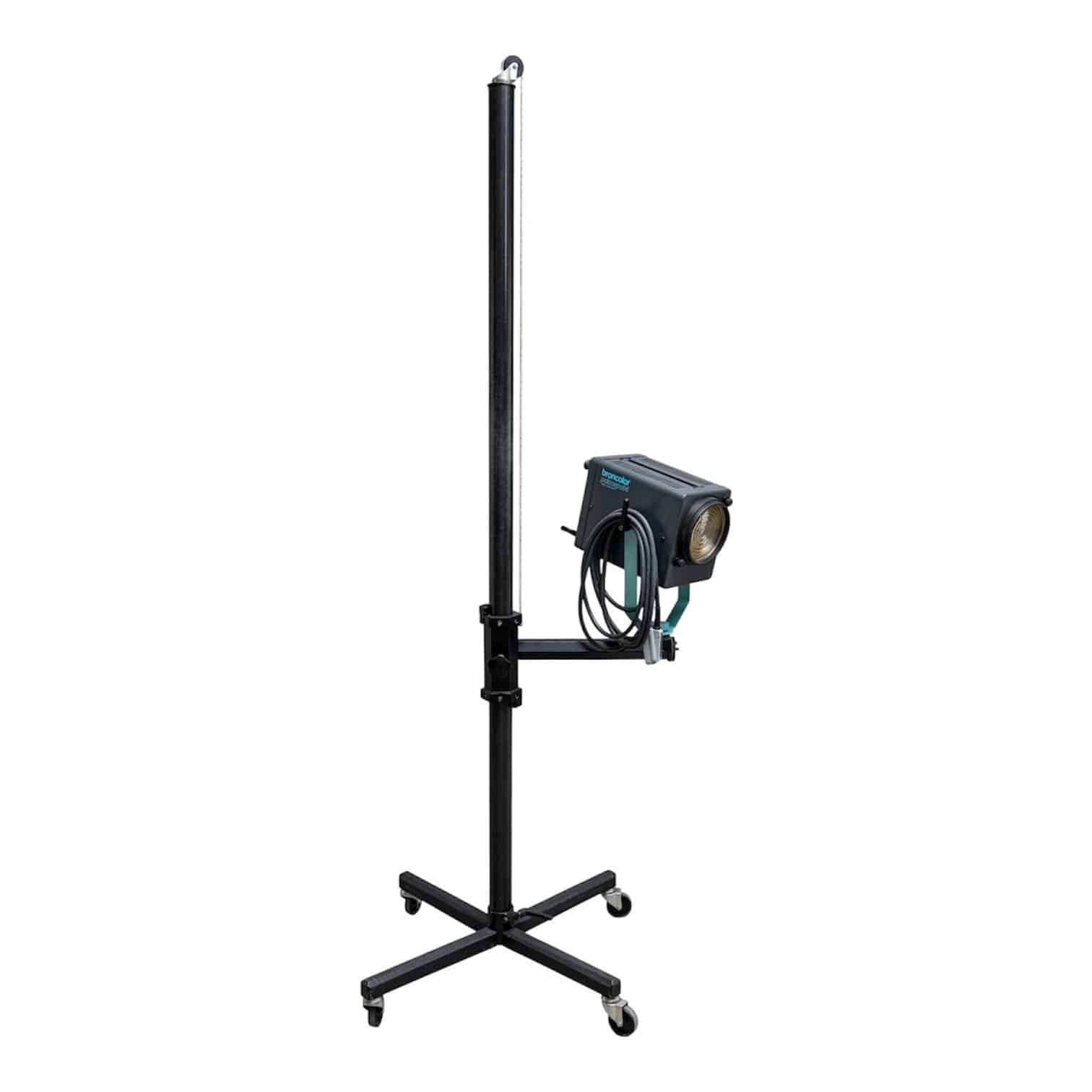 Used Broncolor Pulso-Spot 4 set – includes Manfrotto column tripod with side arm (2.40 m)