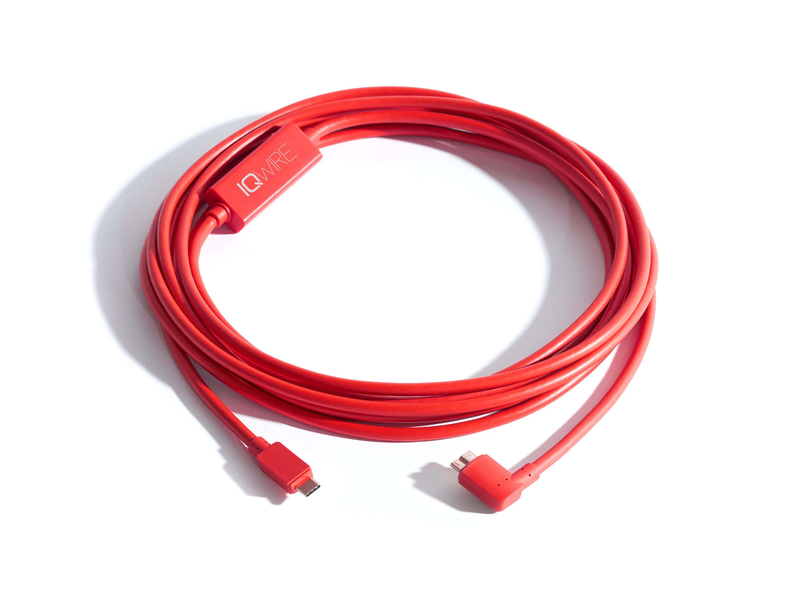 Tether cable IQwire 5mtr USB-C to Micro-B right angle