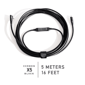 Tether cable IQWire 5mtr USBc to USBc right angle Carbon Black X5