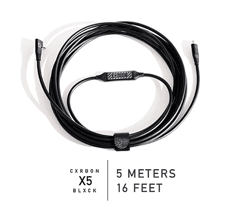 Tether cable IQWire 5mtr USBc to USBc right angle Carbon Black X5