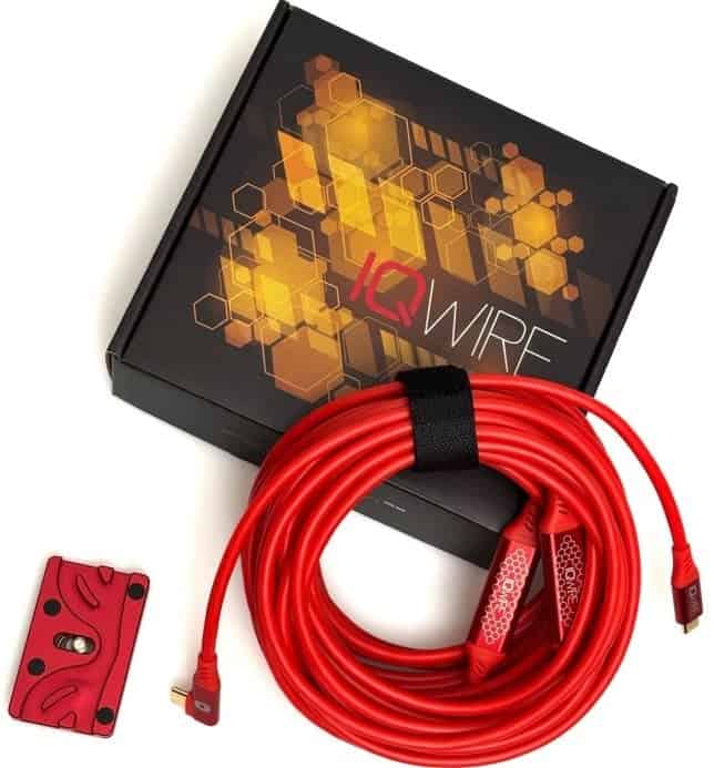 IQWire Formula 15m – USB-C to USB-C Right-Angle Tether Cable (10Gbps) with Velocity Boosters - Image 2